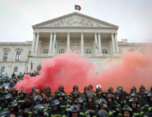 Protesto de Bombeiros Sapadores em São Bento